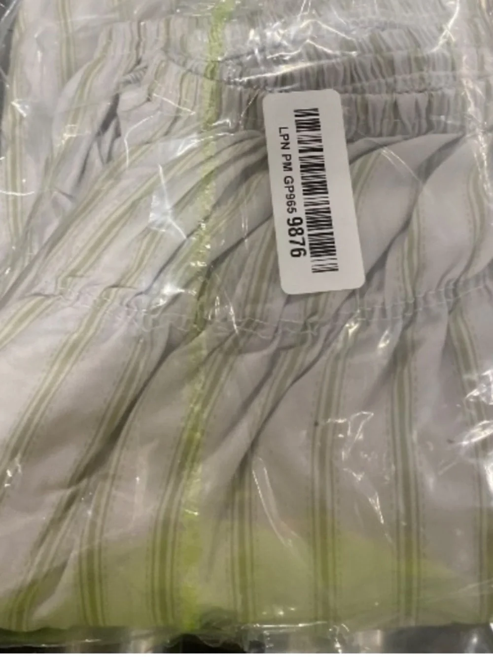 QUEEN Bed Skirt 18” Drop 100% Polyester - Striped SAGE Green